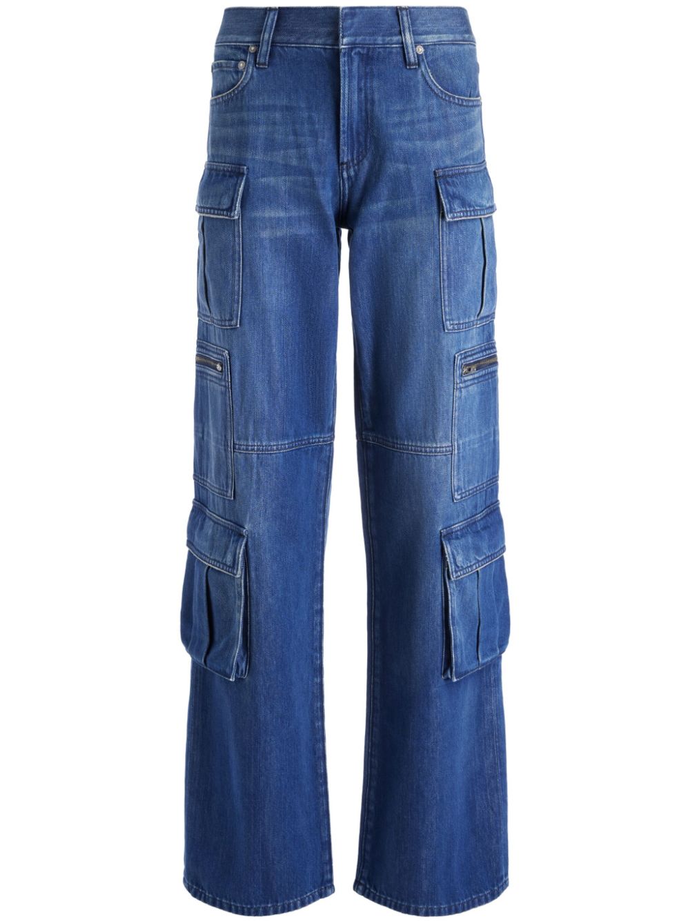 Cay wide-leg cargo jeans - Blue