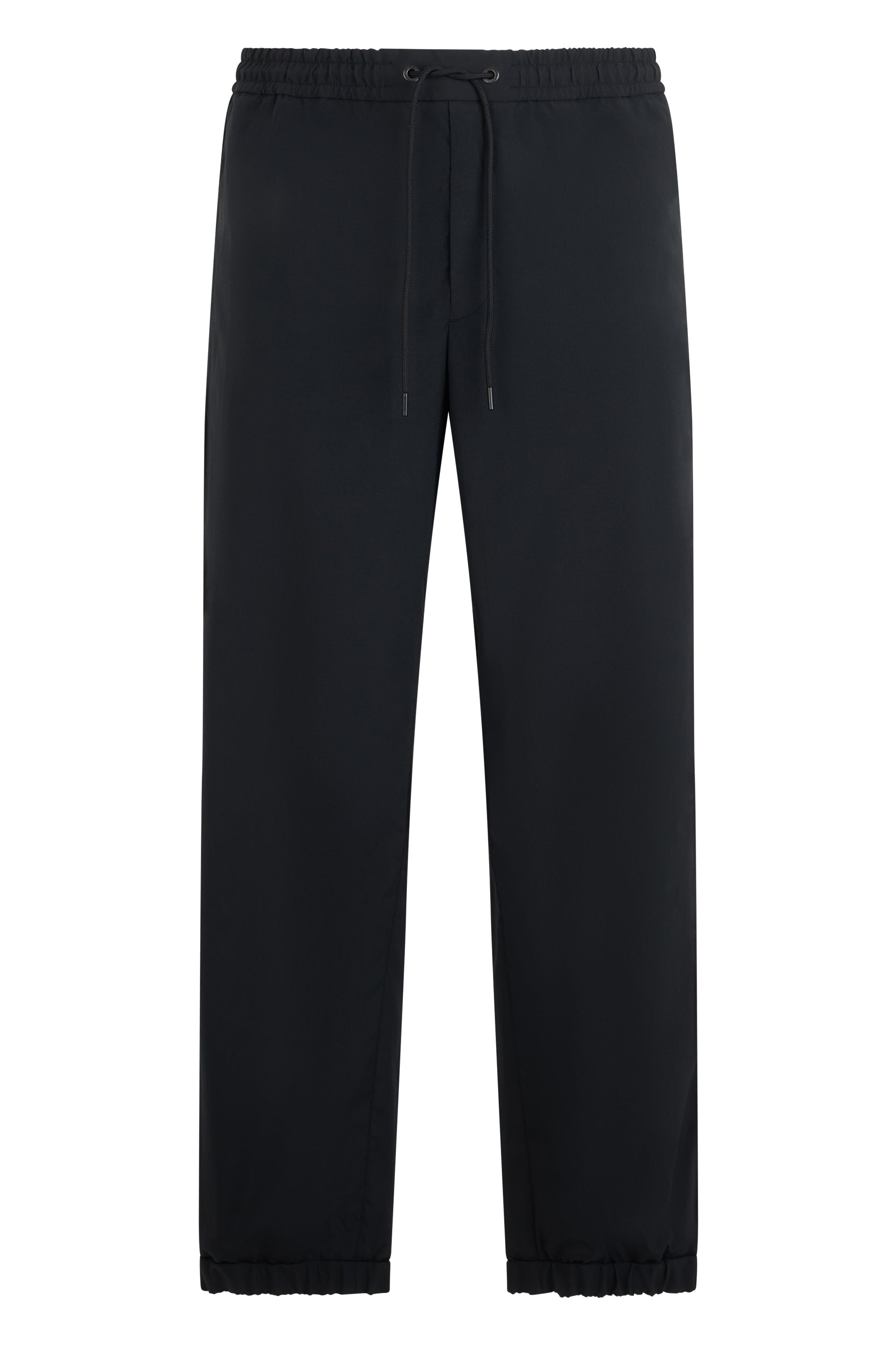 Straight-Cut Pants with Elastic Waist for Men