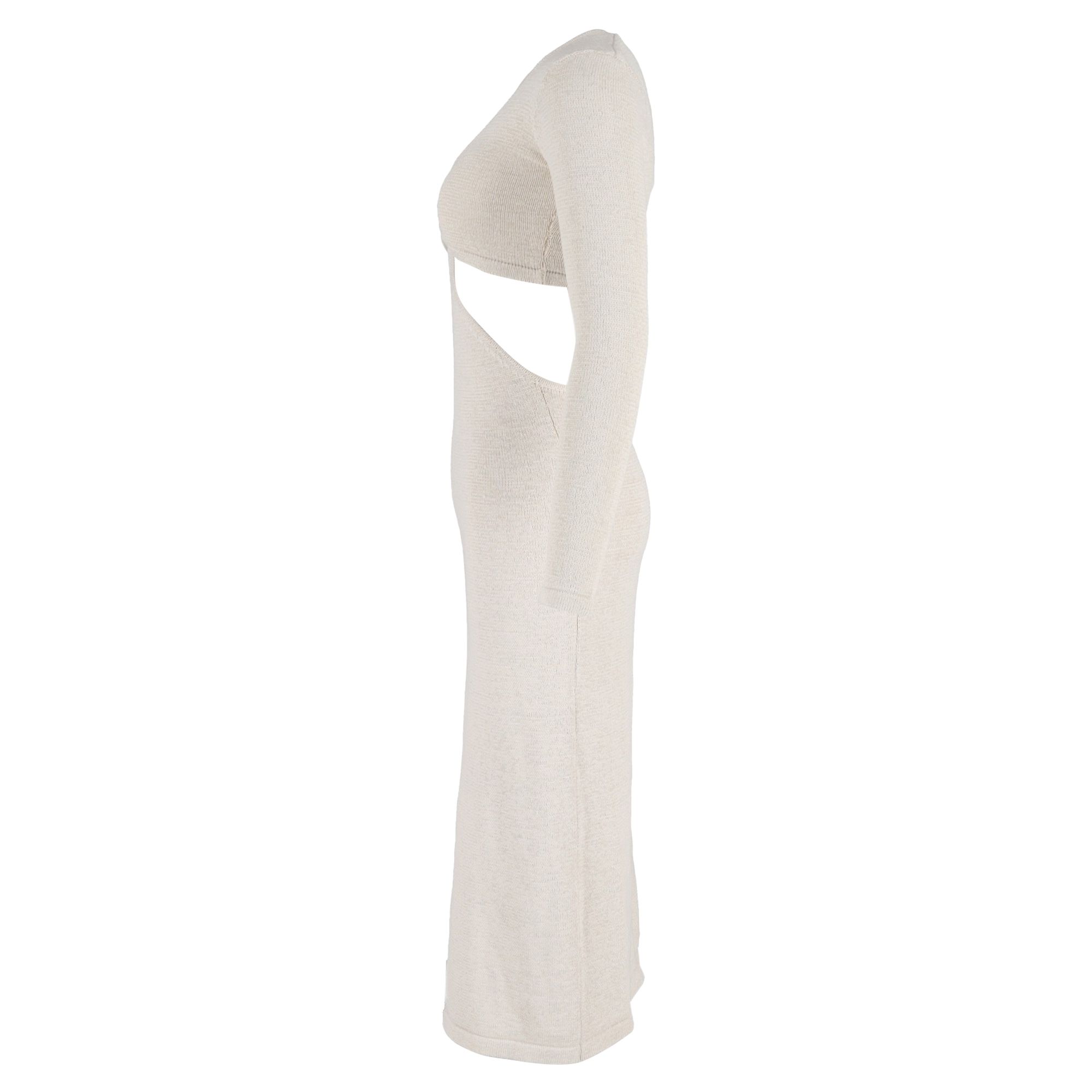 Cult Gaia Women's Preloved Jana Cut-Out Maxi Dress in White Cotton in Ecru | : Sma