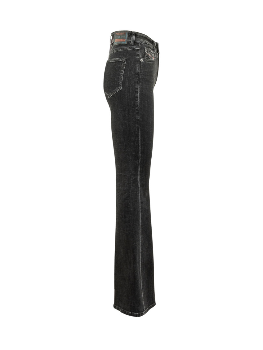 Black Flared High Rise Jeans