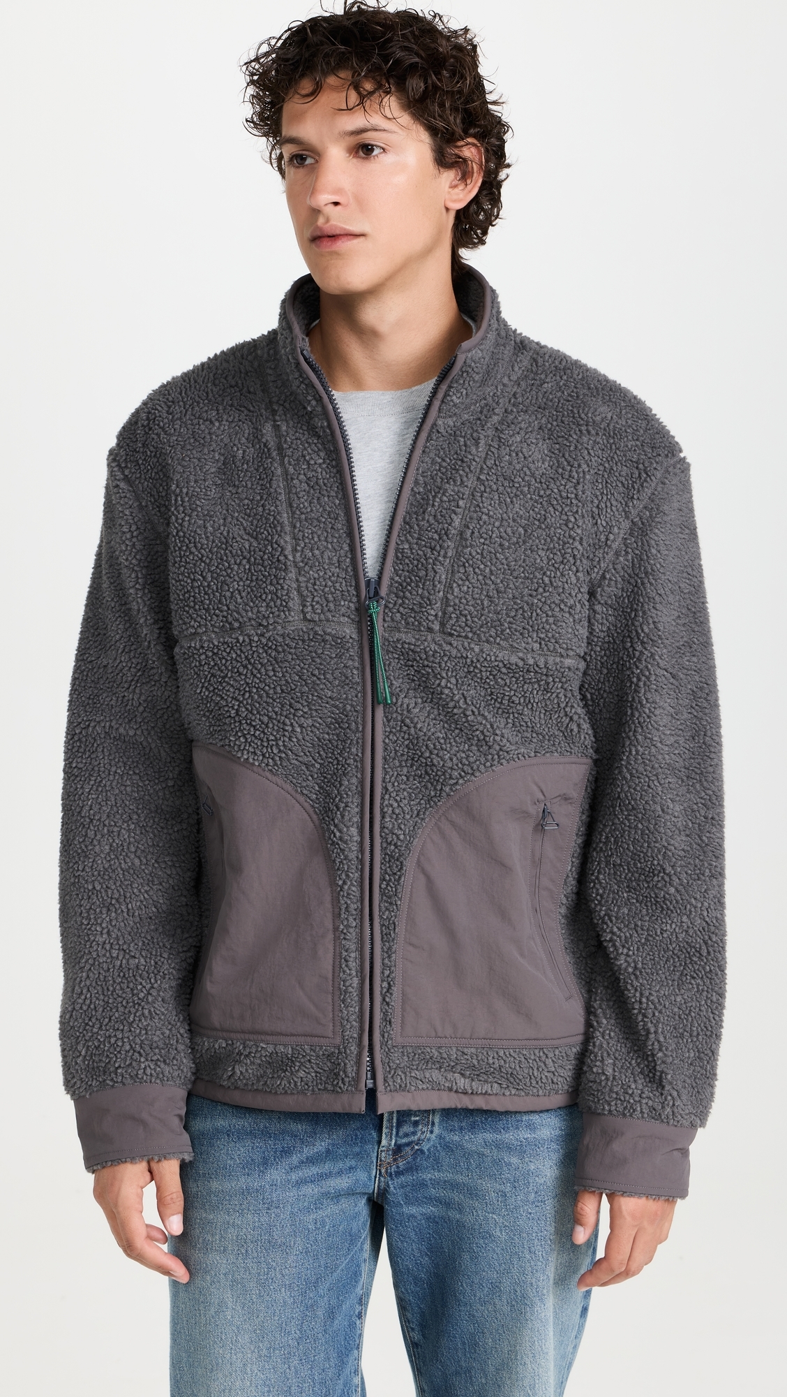 Sherpa Patch Pocket Jacket Charcoal
