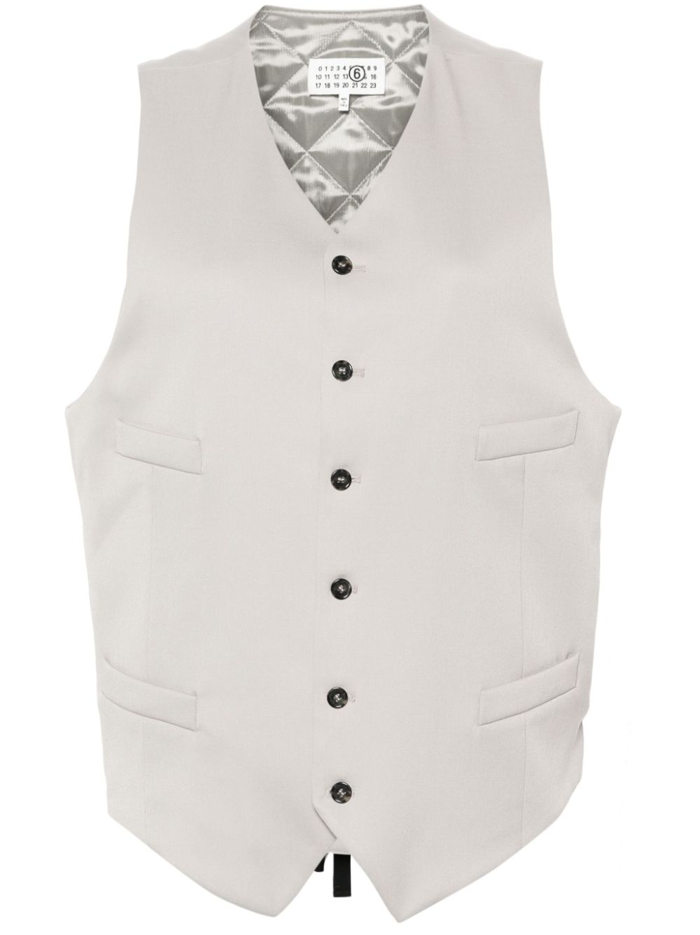 Quilted-lining waistcoat - Black