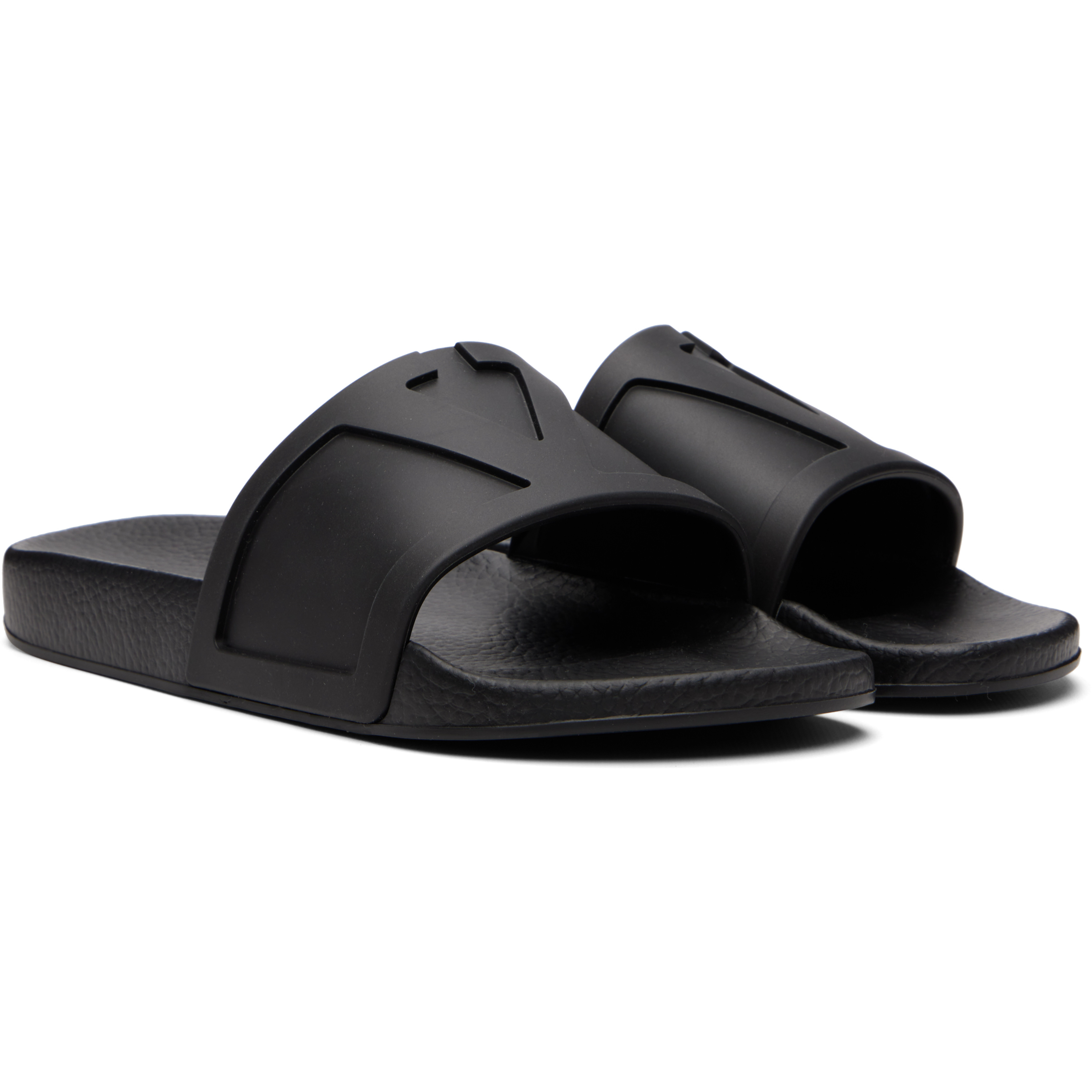 Black Coolside Rubber Slide Sandals
