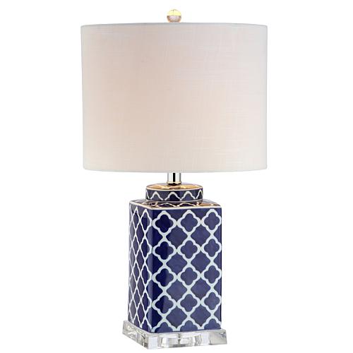 "Blue and White Clarke 23"" Chinoiserie LED Table Lamp"