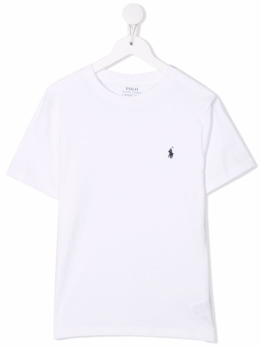 Boys White Polo Pony Logo T-Shirts