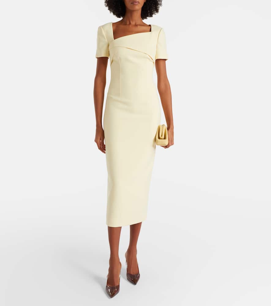 Draped crêpe cocktail dress