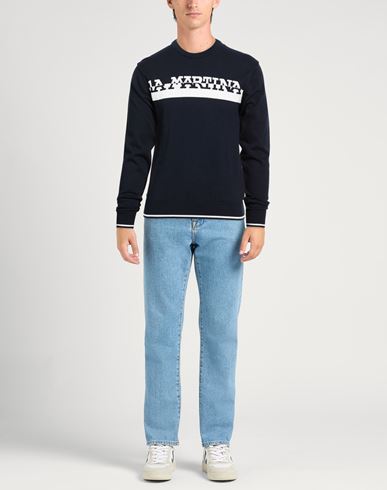 Man Sweater Navy Size L Cotton