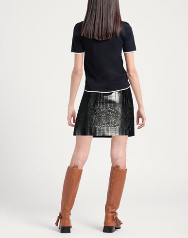 Woman Mini skirt Black Size S Polyurethane, Polyester