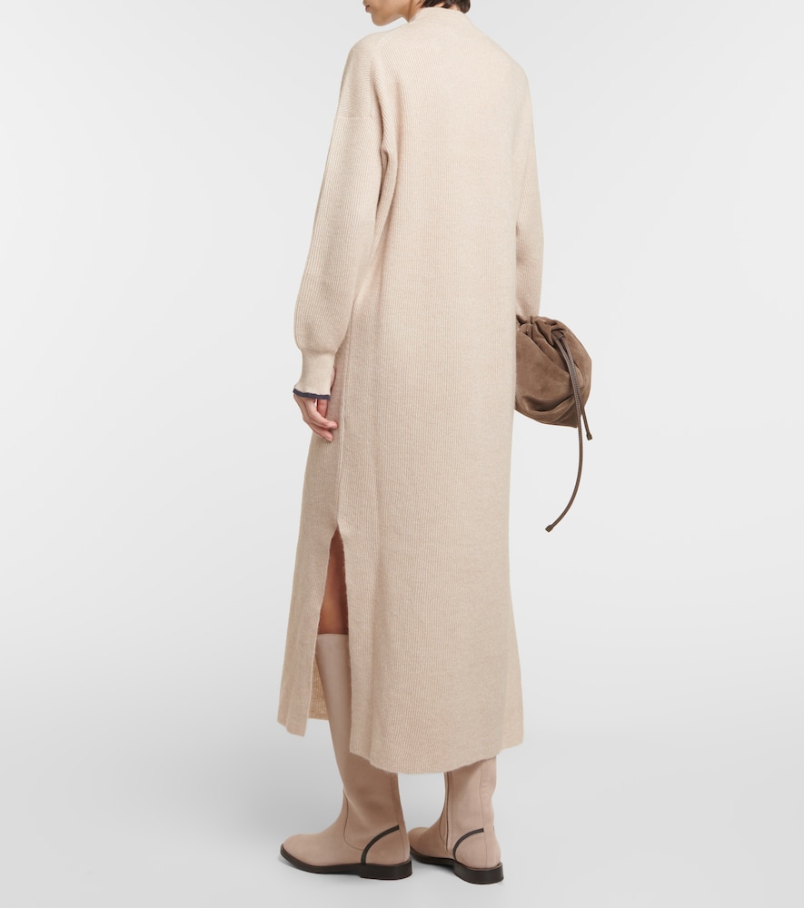 Alpaca and cotton midi dress