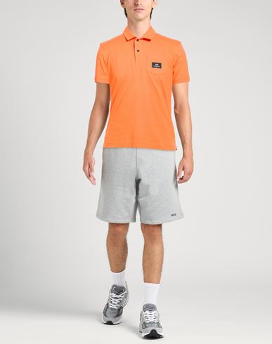 Man Polo shirt Orange Size S Cotton