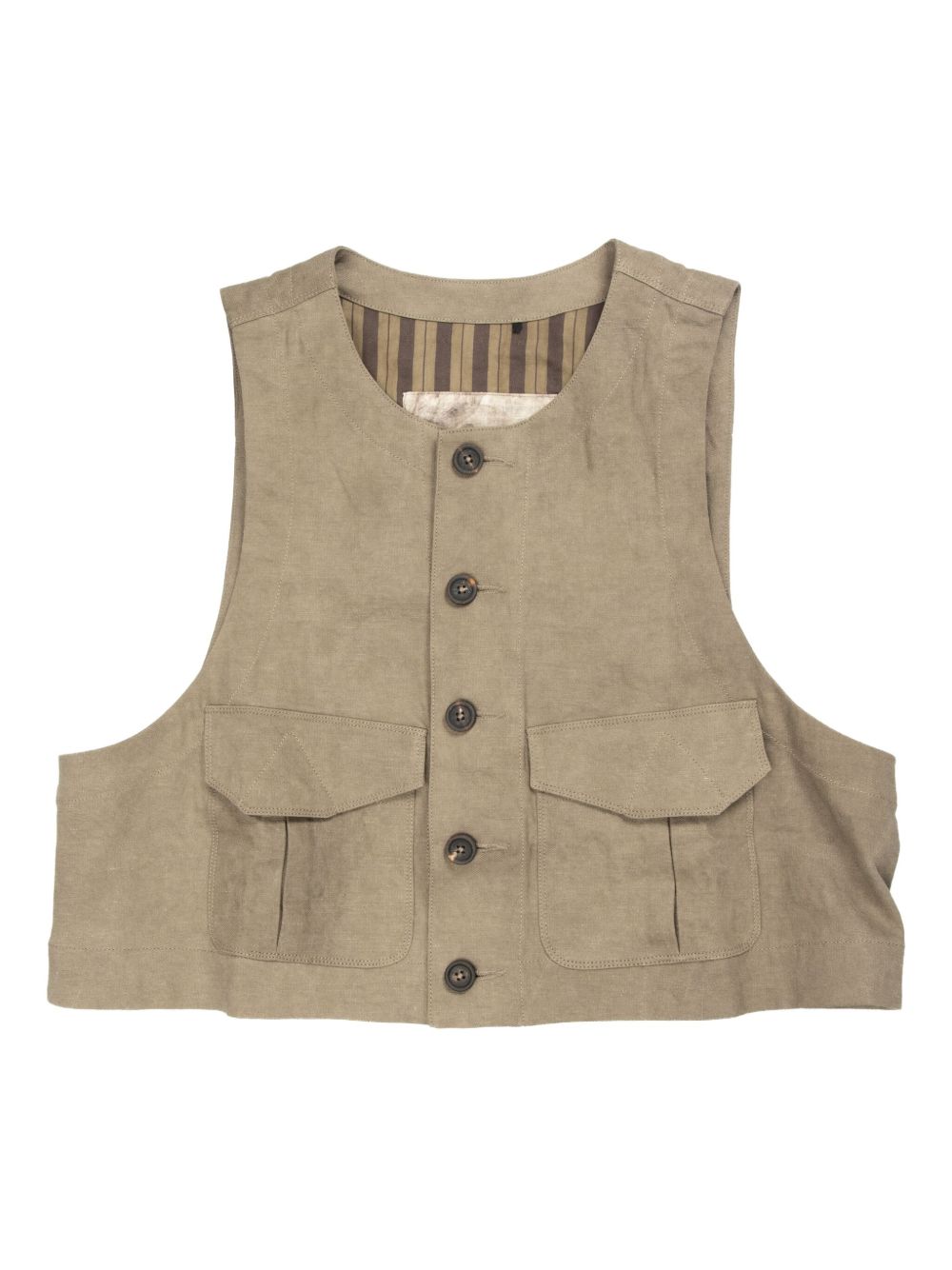 Ziggy Chen cropped waistcoat - Neutrals