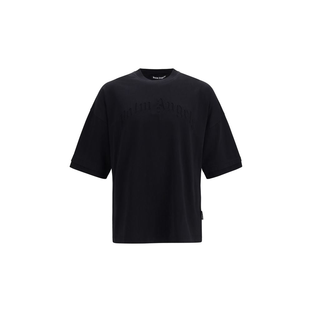 Curved Logo Double-Layer T-Shirt — Black