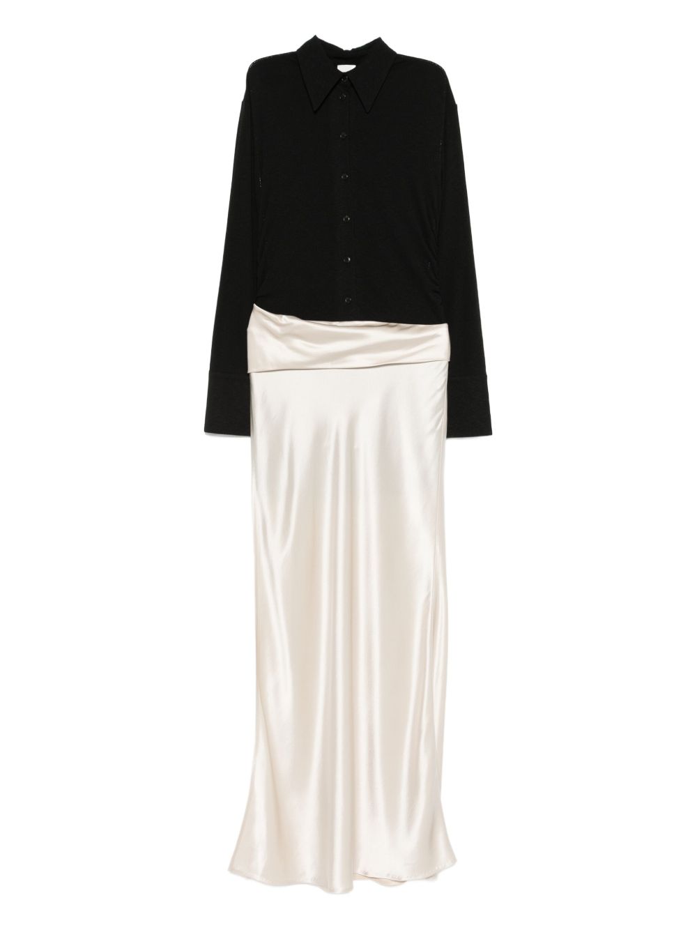 Satin-slip maxi dress - Neutrals