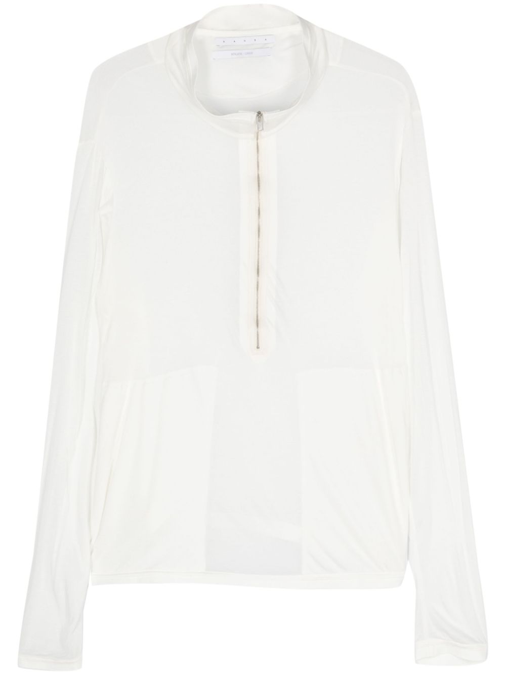 Half-zip modal sweatshirt - White