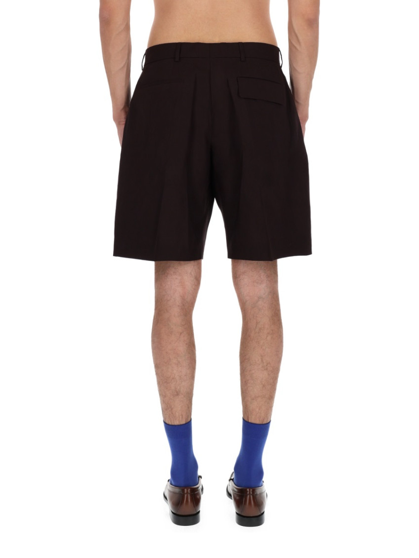 Paul Smith - shorts front pleats belt loops back pocket