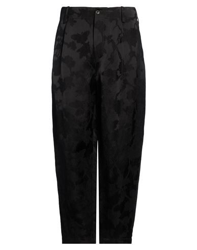 Man Pants Black Size XL Linen, Viscose