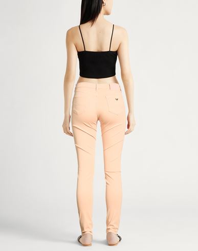 Woman Pants Salmon pink Size 27 Cotton, Viscose, Elastane