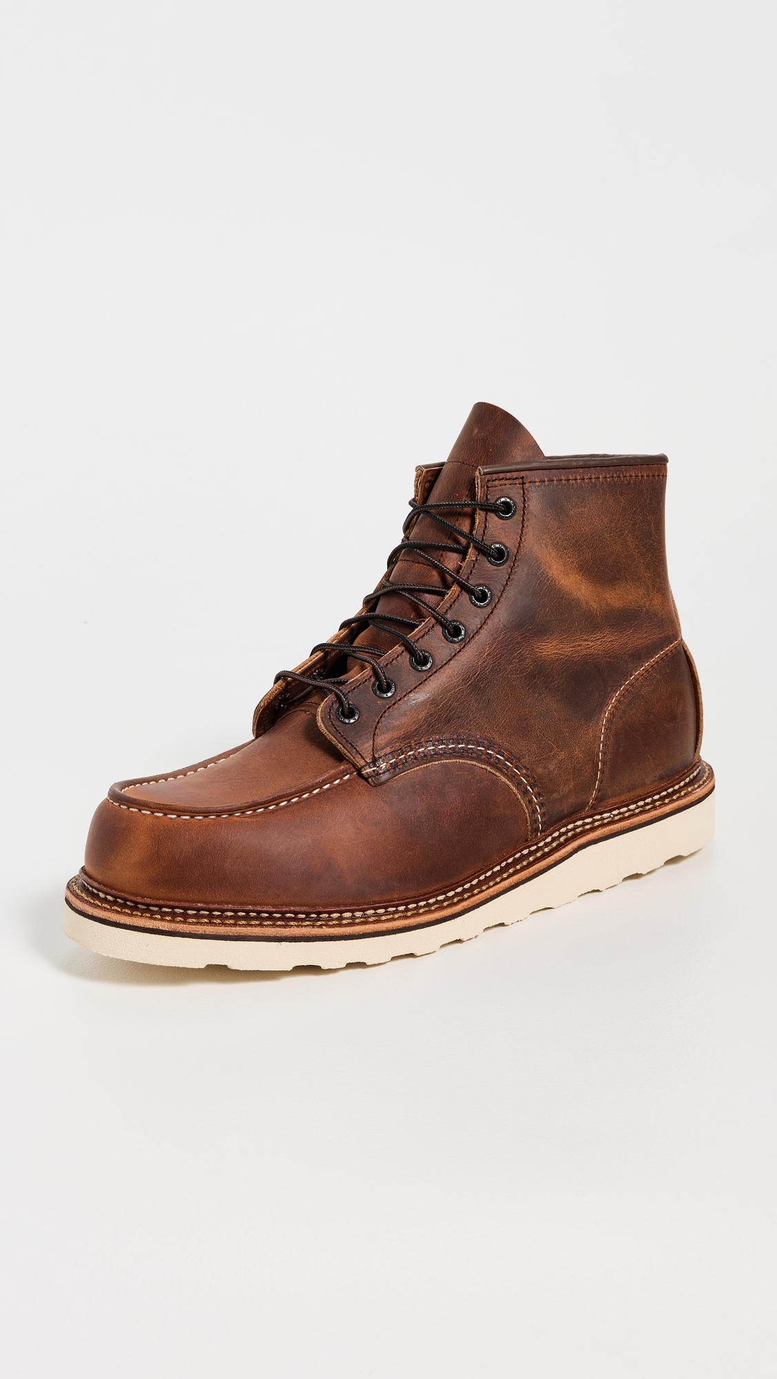Classic Moc Rough and Tough Leather Boots 6 Copper Rough & Tough