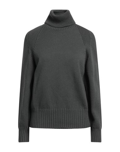 Alpha Studio Woman Turtleneck Lead Size 10 Wool, Polypropylene