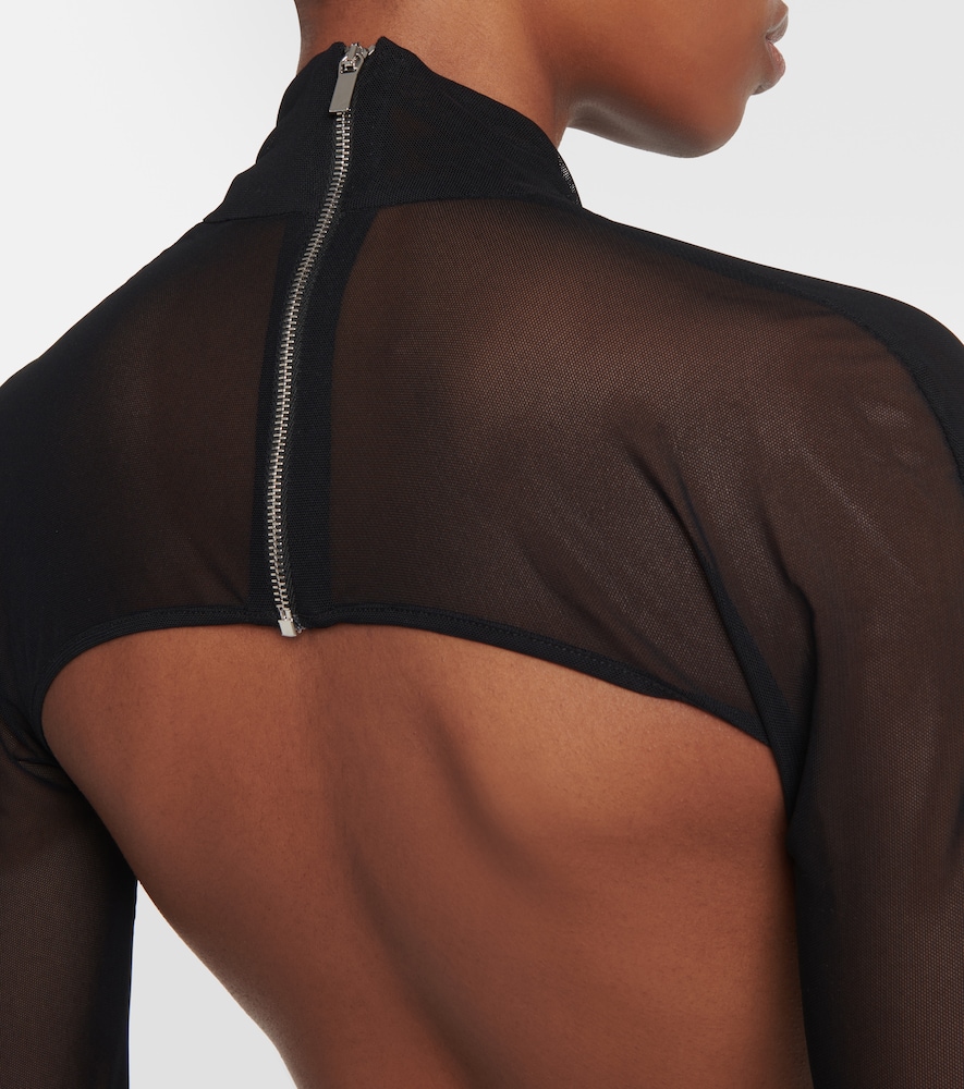 Cutout mesh bodysuit