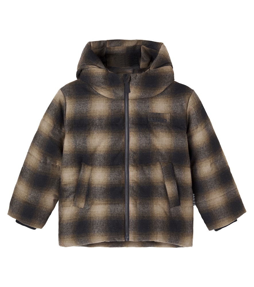 Hilo checked puffer jacket