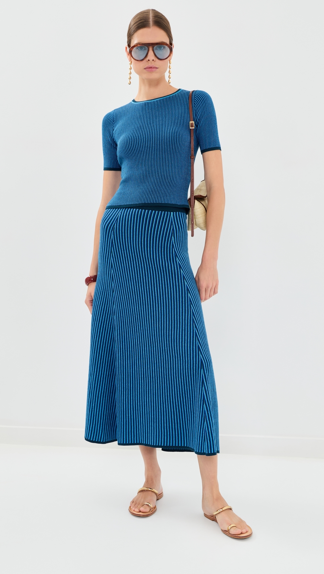 Lienzo Knit Midi Skirt Blues