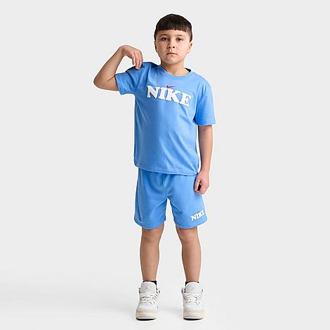 Little Kids T-Shirt and Shorts Set in University Blue