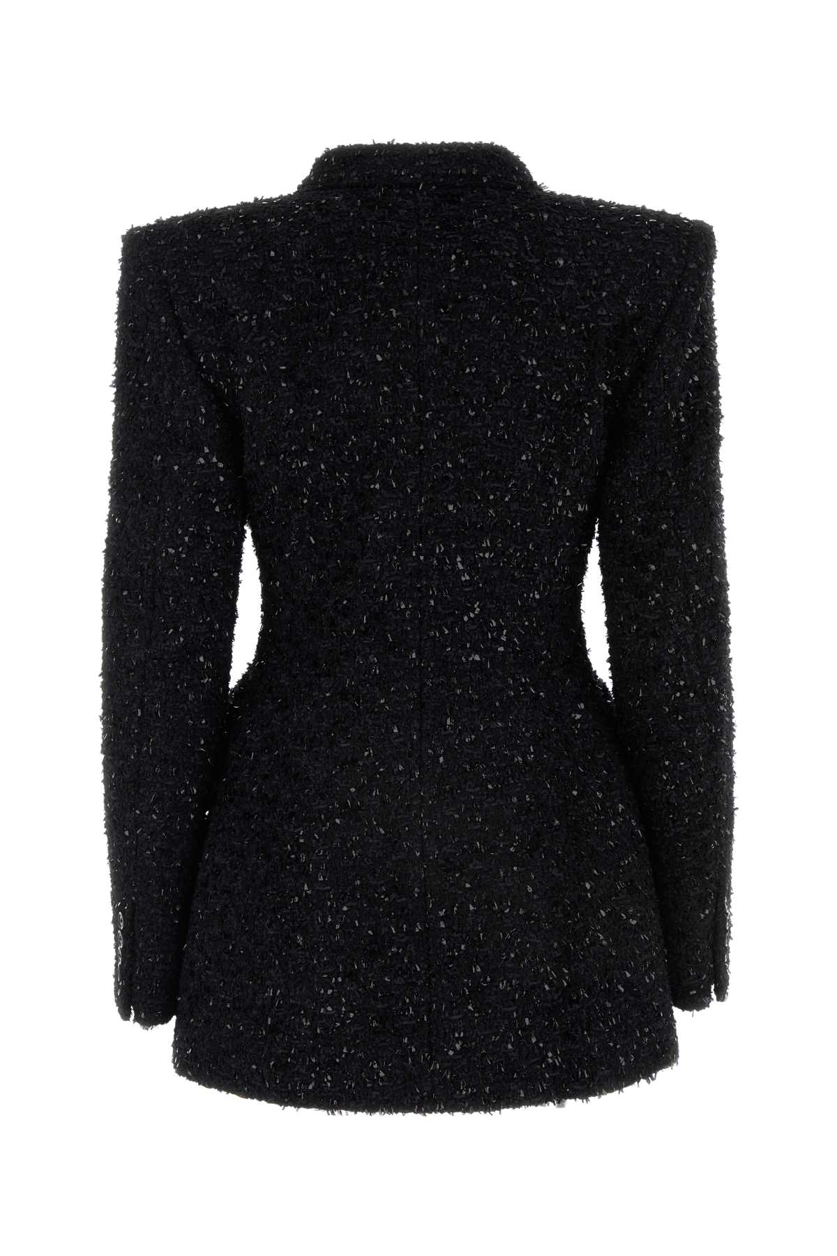 Bouclé Wool Blend Jacket — Black