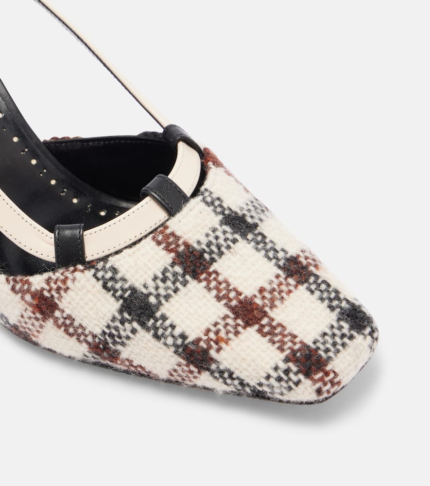 Vestal checked slingback pumps