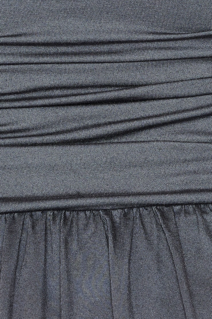 Ruched Drop Waist Romper Dress - Greys - Women Clothing