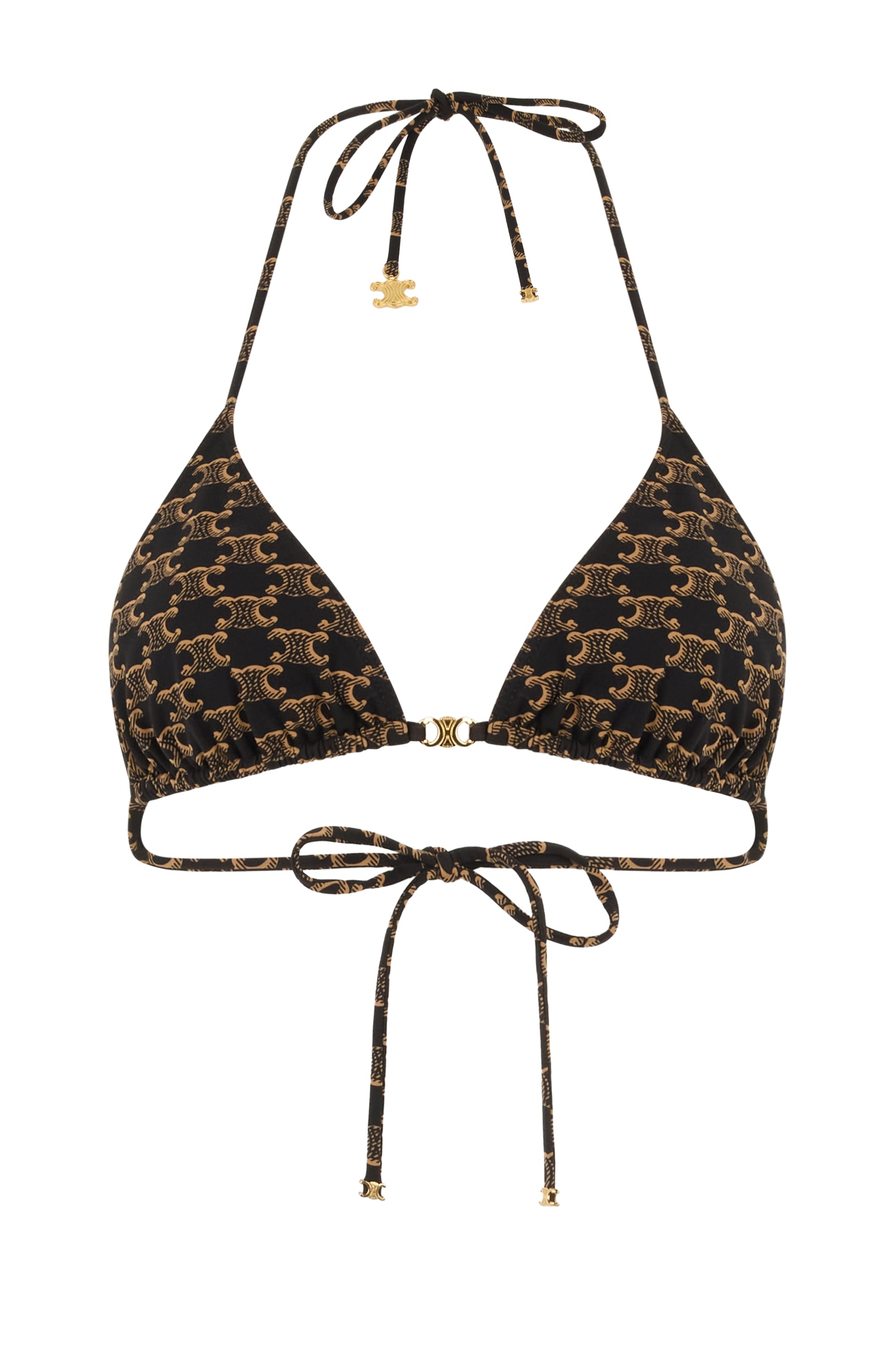 Triangle Bikini Top in Jersey with Monogram - SS26