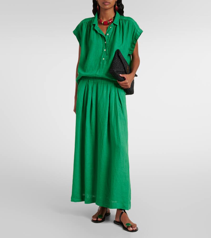 Linda linen maxi skirt