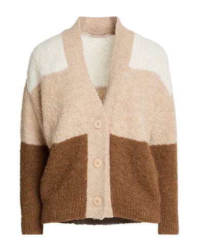 Woman Cardigan Beige Size 10 Wool, Alpaca wool, Polyamide, Metallic fiber