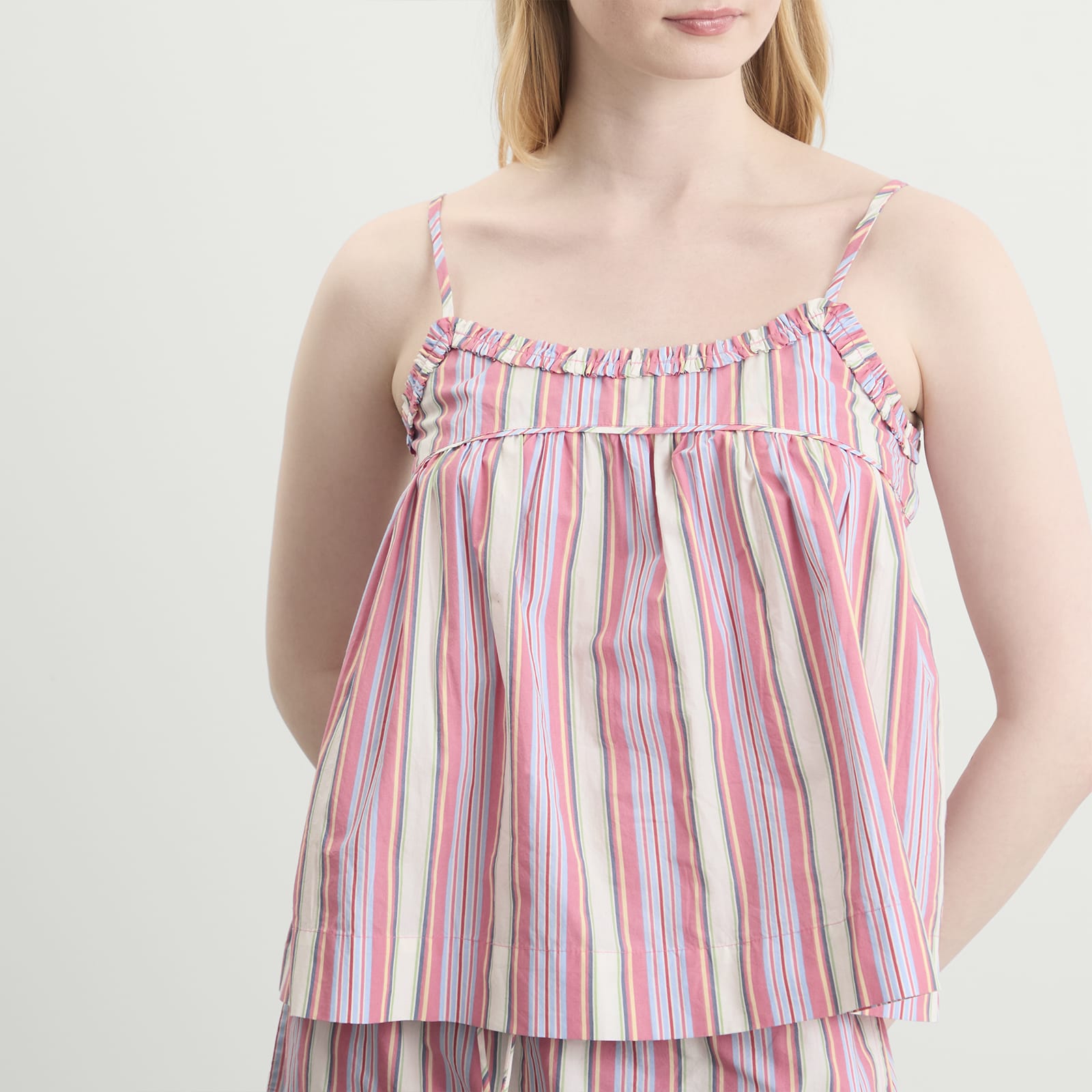 Women's Mafalda Ruffle Neck Top Pink