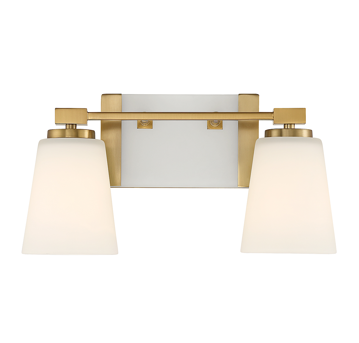 Warm Brass Two Light Bathroom Vanity from the Darby Collection