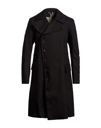 Man Overcoat & Trench Coat Black Size 46 Cotton