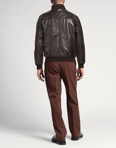 Man Jacket Dark brown Size 40 Leather