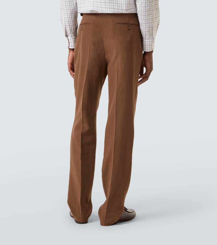 Linen tapered pants