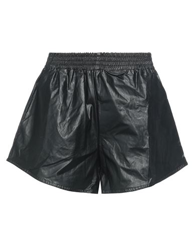 Woman Shorts & Bermuda Shorts Black Size 6 Polyurethane