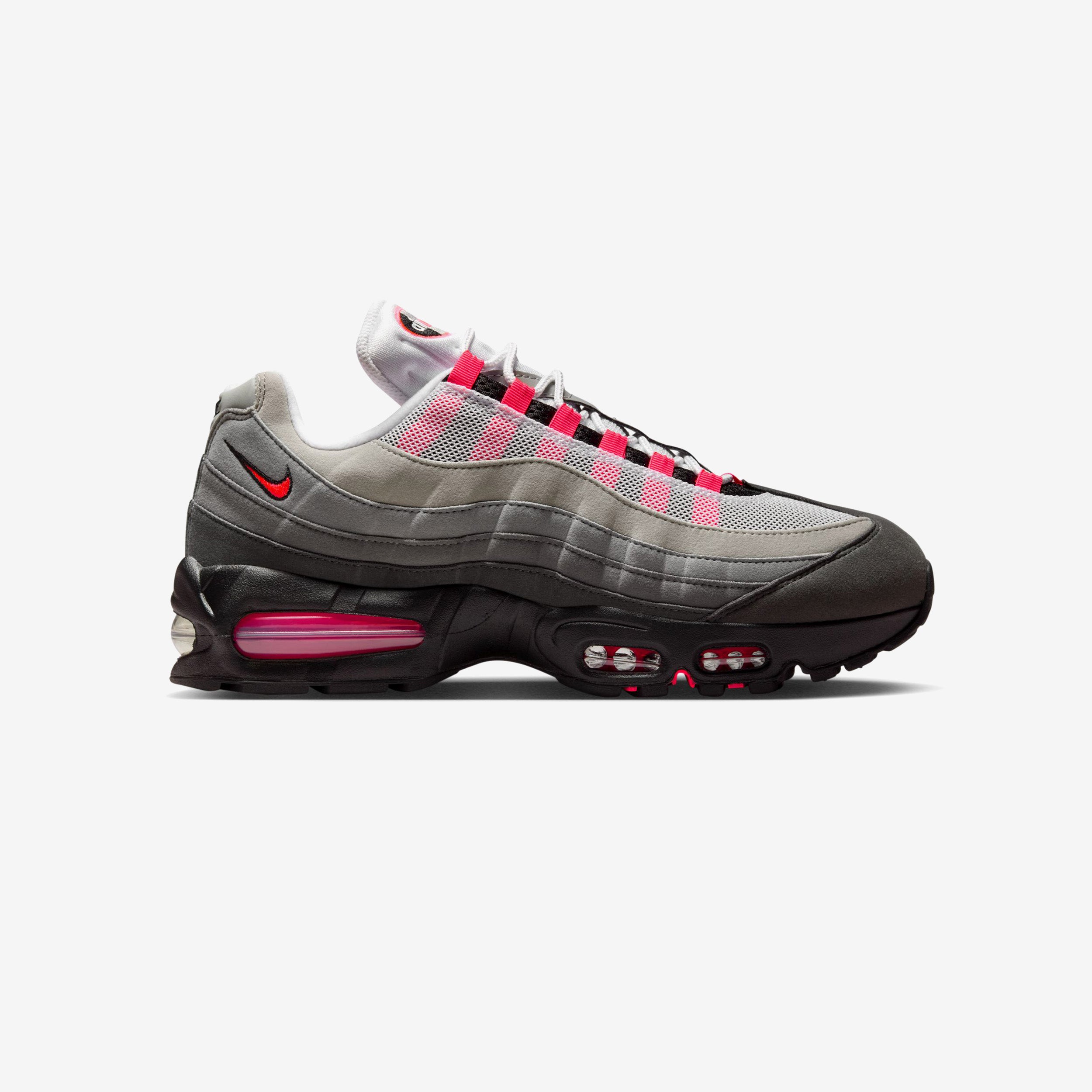 Nike Air Max 95 Big Bubble - BLACK/SOLAR RED-MEDIUM ASH-DK PEWTER - unisex