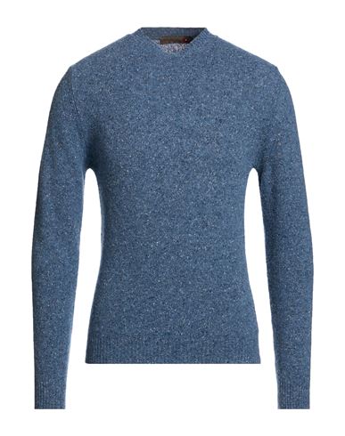 Man Sweater Slate blue Size XL Wool, Recycled polyamide, Silk