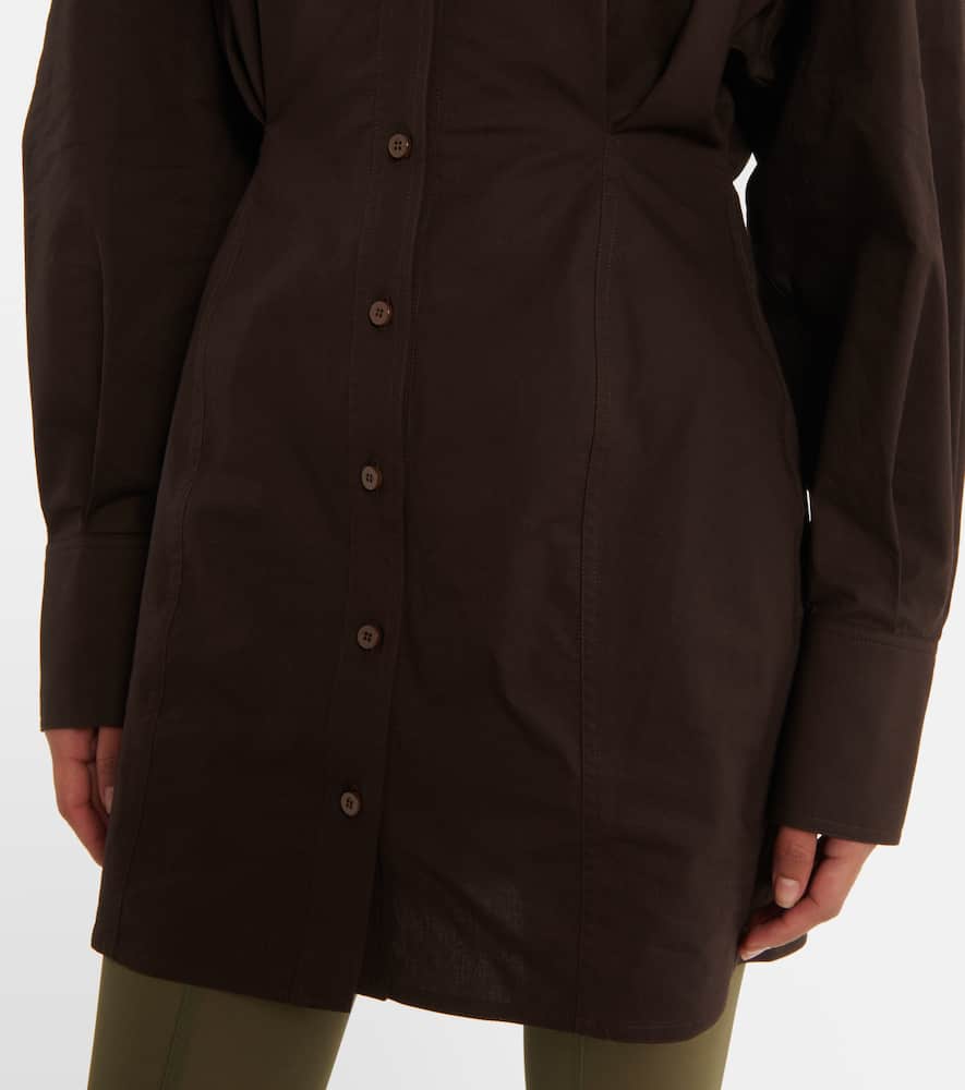 Cotton-blend shirt dress