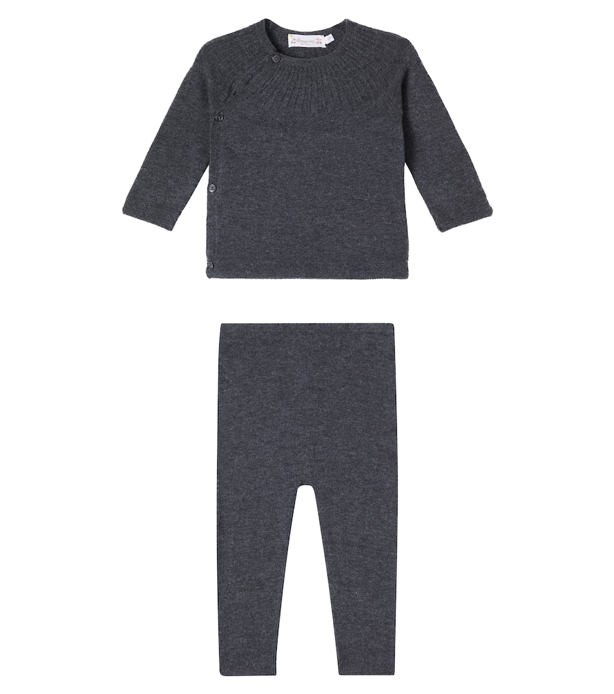 Baby Jina wool and cotton sweater and pants set