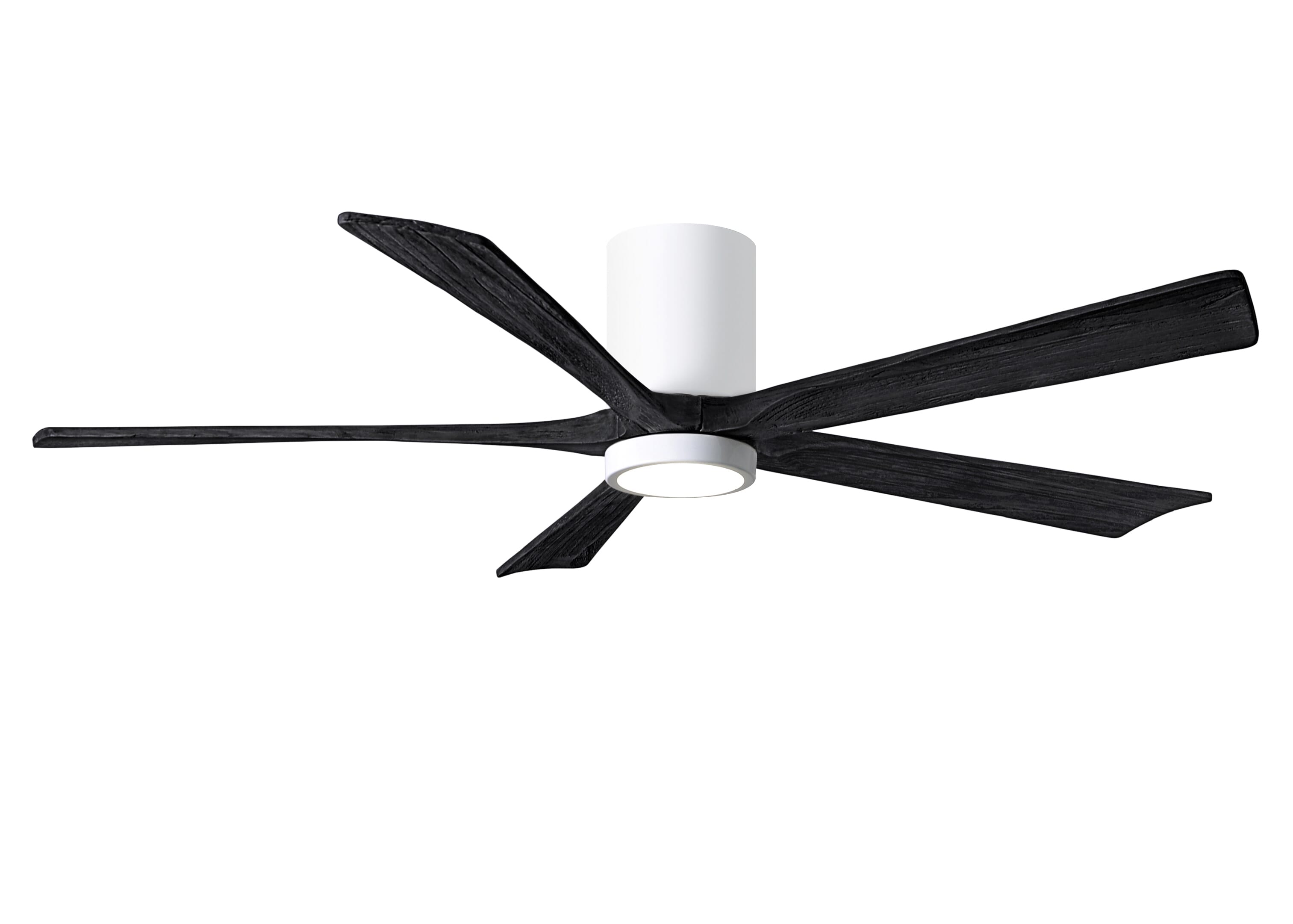 Irene 6-Speed " Ceiling Fan w/ Integrated Light Kit in White with Matte Black blade