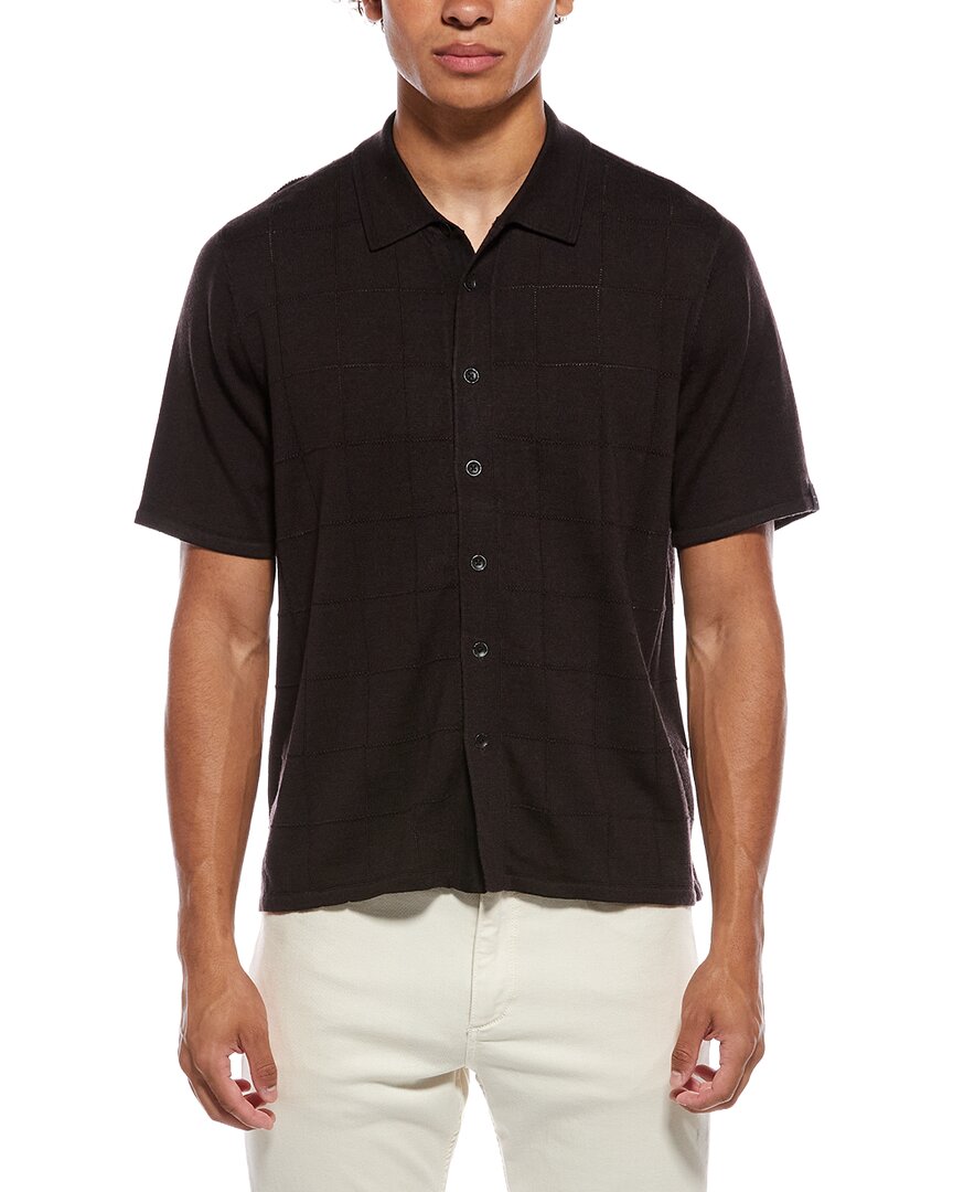 Dalton Wool-Blend Pane Shirt