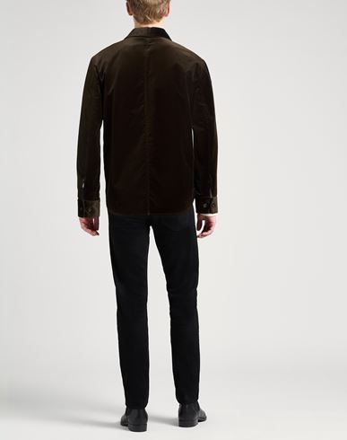 Man Jacket Dark green Size 36 Cotton, Elastane