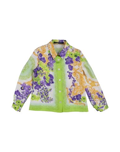 Kid Girl Shirt Lime green Size 12 Silk