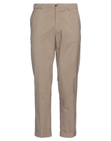 Man Pants Beige Size 38 Cotton, Elastane
