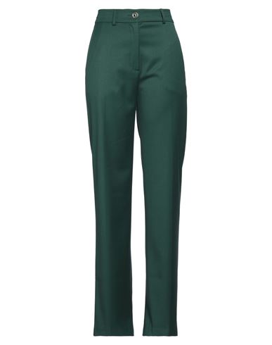 Denny Rose Woman Pants Dark green Size 10 Polyester, Viscose, Elastane