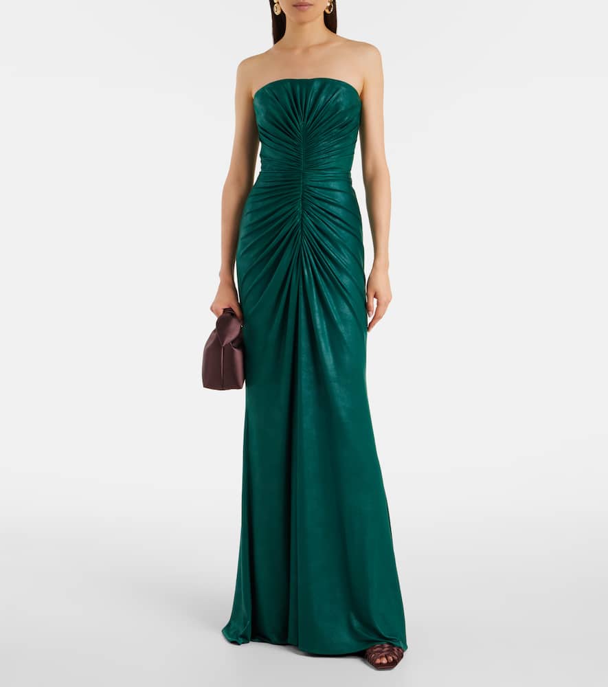 Ruched jersey gown
